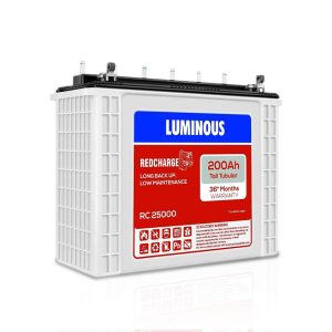 Luminous Red Tall Tubular Inverter Battery